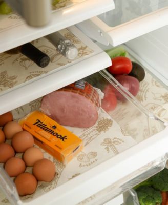 Fridge Liner Collection Non-Adhesive, Cut to Fit, 12x24", Cream Market, 6 Piece