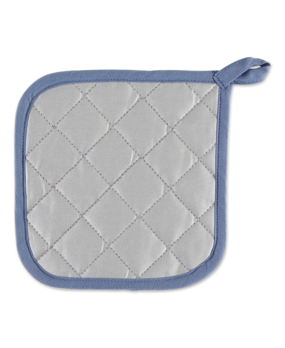 Design Imports Basic Kitchen Collection, Quilted Terry, Stonewash Blue, Potholder In Stonewash Blue