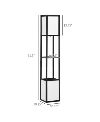 Modern Floor Lamp with Shelves, Dual Light, Sding Lamp,