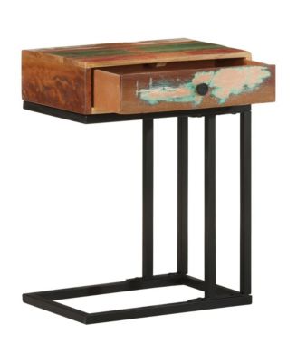 U-Shaped Side Table 17.7"x11.8"x24" Solid Reclaimed Wood