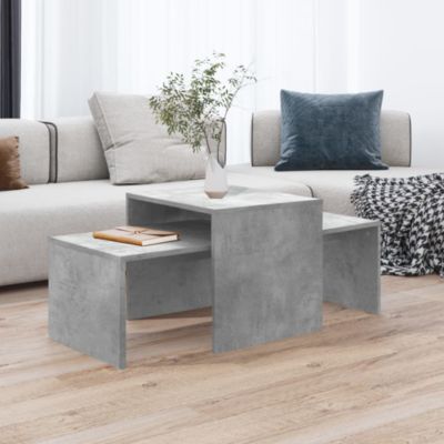 Coffee Table Set Concrete Gray 39.4"x18.9"x15.7" Engineered Wood