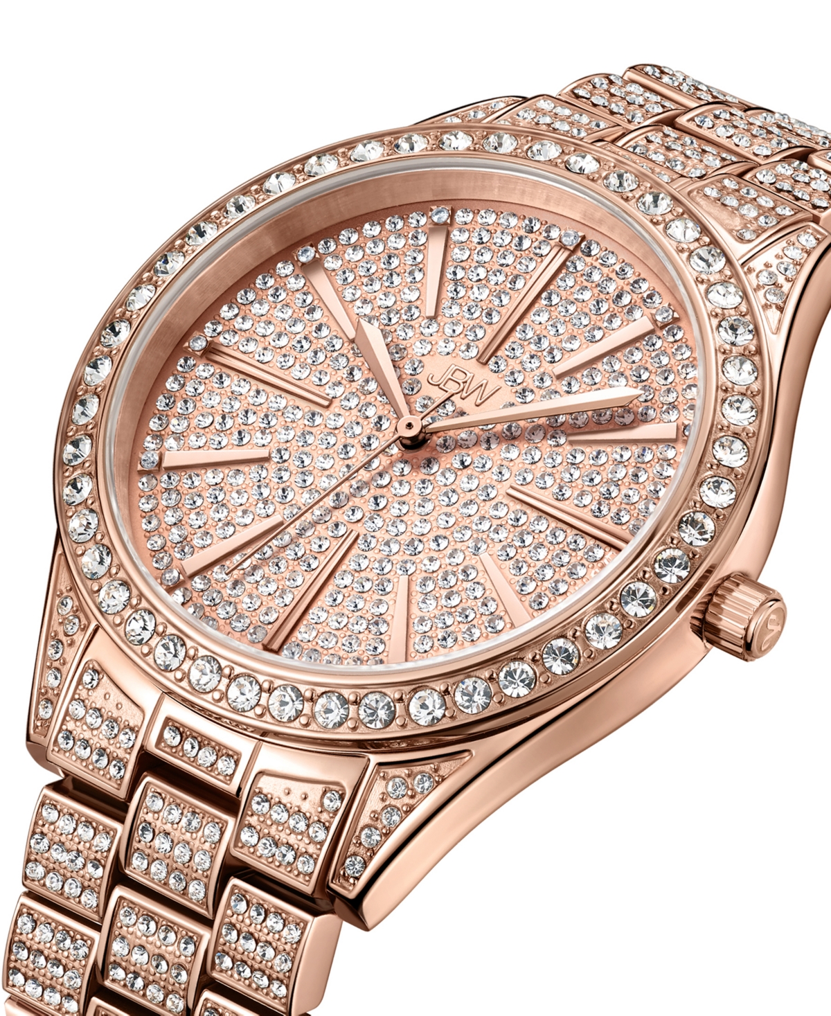 Jbw Women's Cristal Diamond (1/8 ct.t.w.) 18k rosePlated Stainless Steel Watch - Gold