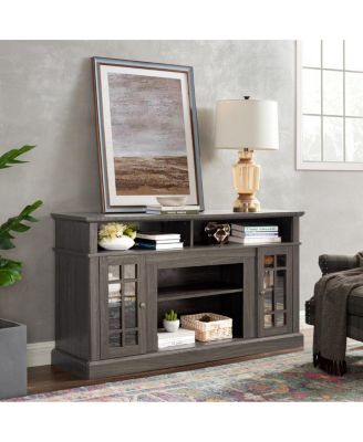 Modern TV Stand with Open/Closed Storage