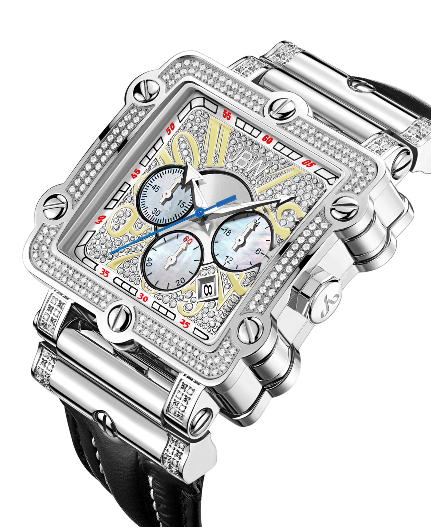 Мужские часы Jbw Phantom Diamond (1 ct.t.w.) Stainless Steel Watch, цвет: Серебряный — фото 3