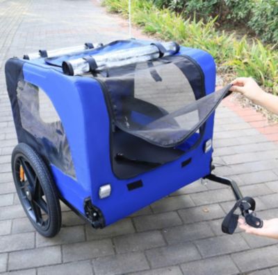 Streamdale Blue Air Wheel Pet Bike Trailer for Dogs