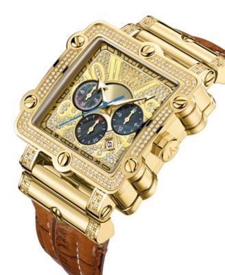 Men's Phantom Diamond (1 ct.t.w.) 18k Gold Plated Stainless Steel Watch