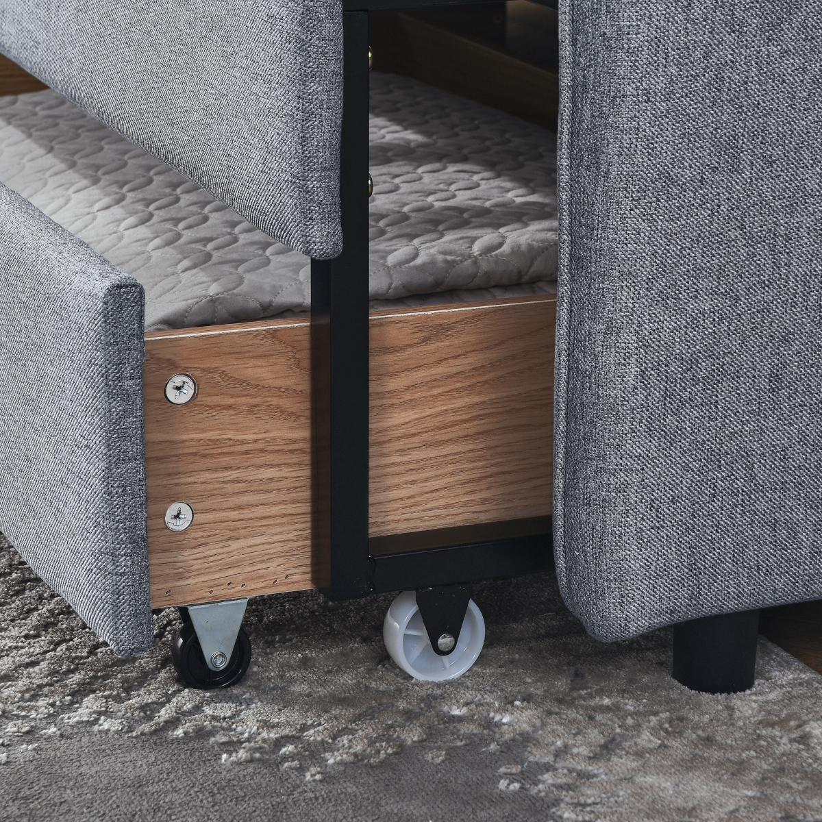 Streamdale Upholstered Daybed with Trundle and Storage_Drawers