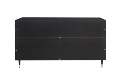 Glass-Door Accent Cabinet with 4-Door Storage