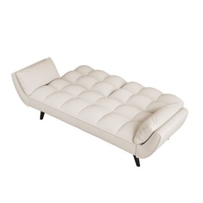 57" Sofa with Throw Pillow & Armrests