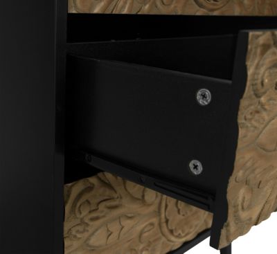 1 Pc Particle Board Adjustable Shelf 3-Drawer Storage Cabinet