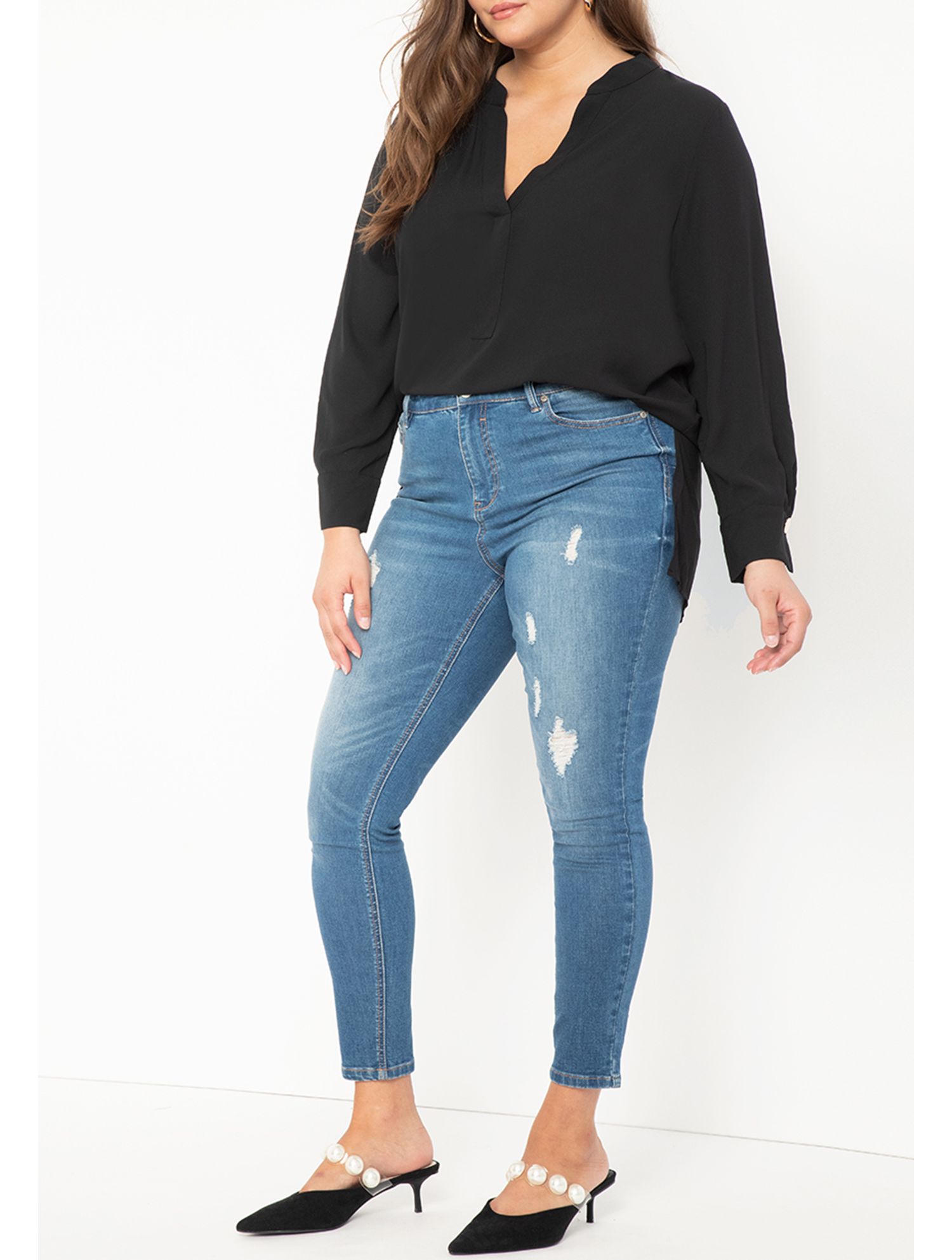 Women's Mandarin Collar Tunic