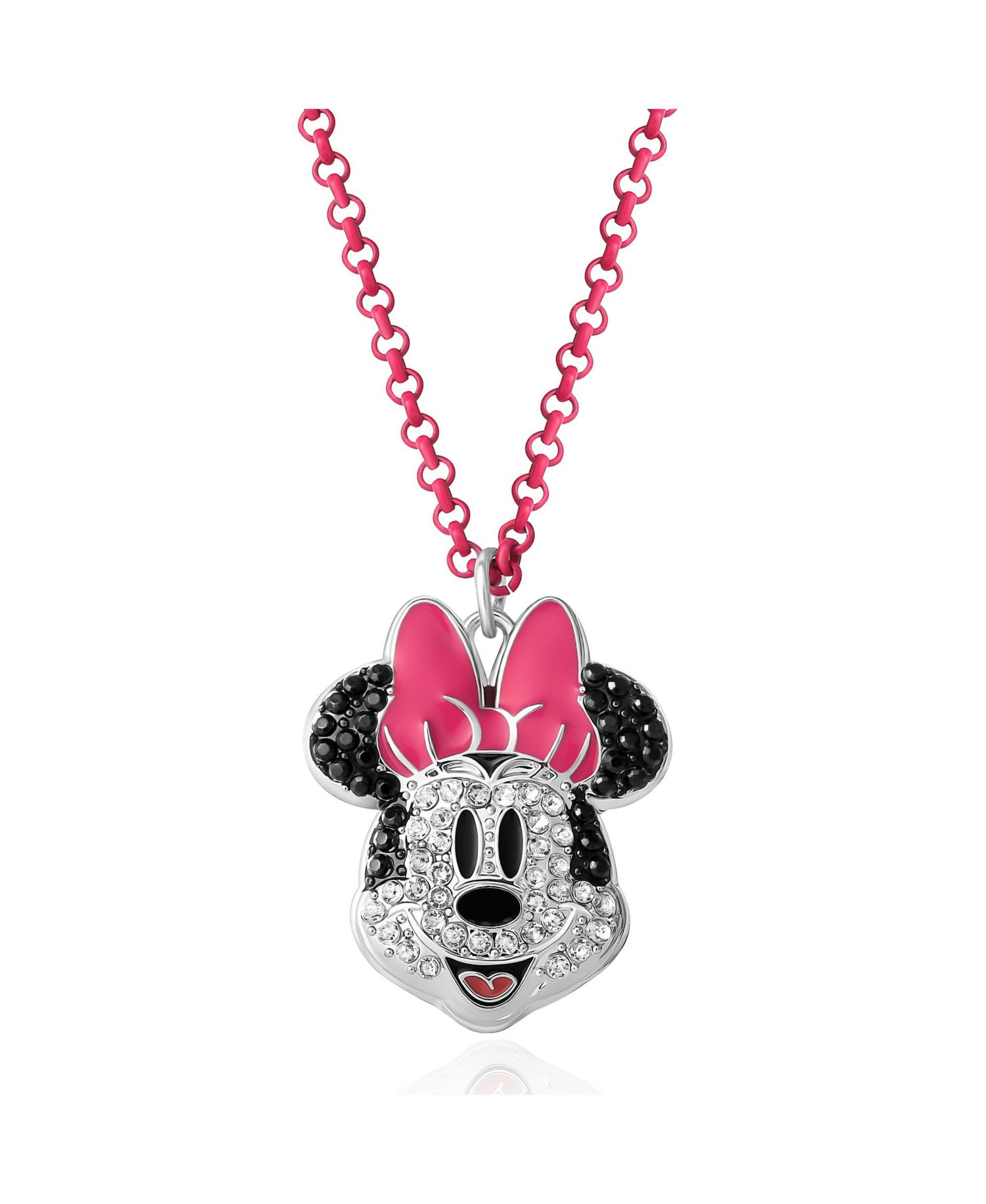Minnie Mouse Pave Pink Necklace