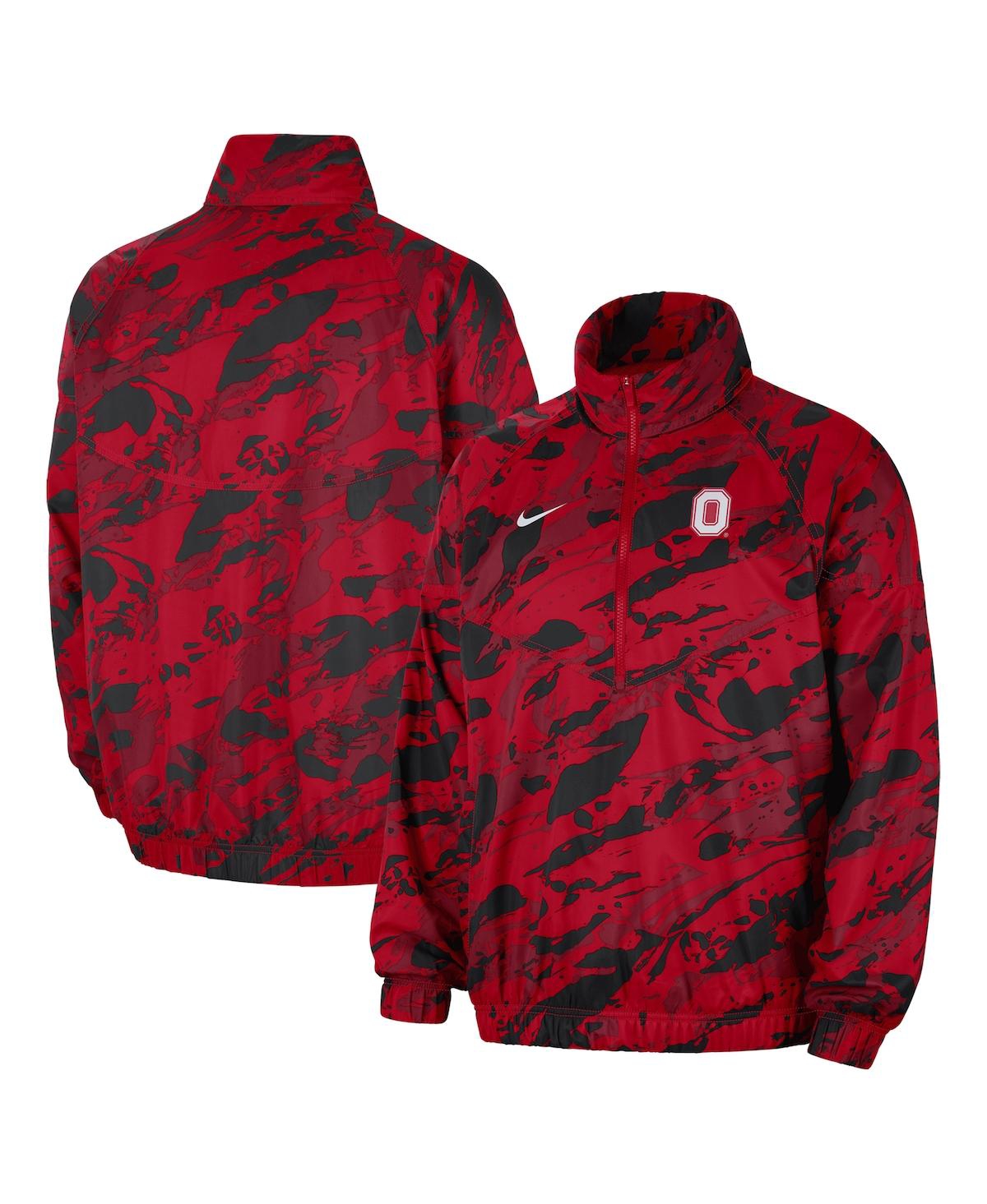 Shop Nike Men's Scarlet Ohio State Buckeyes Anorak Half-zip Jacket