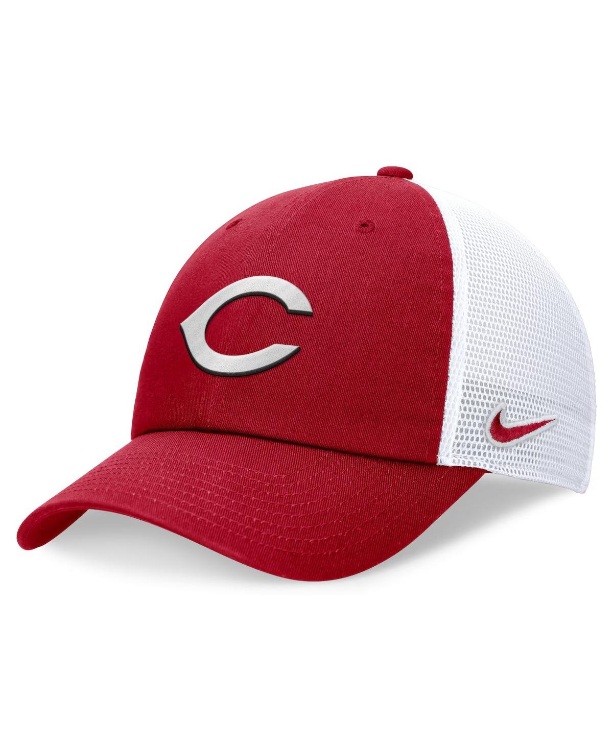 Nike Red Cincinnati Reds Club Trucker Adjustable Hat In Red