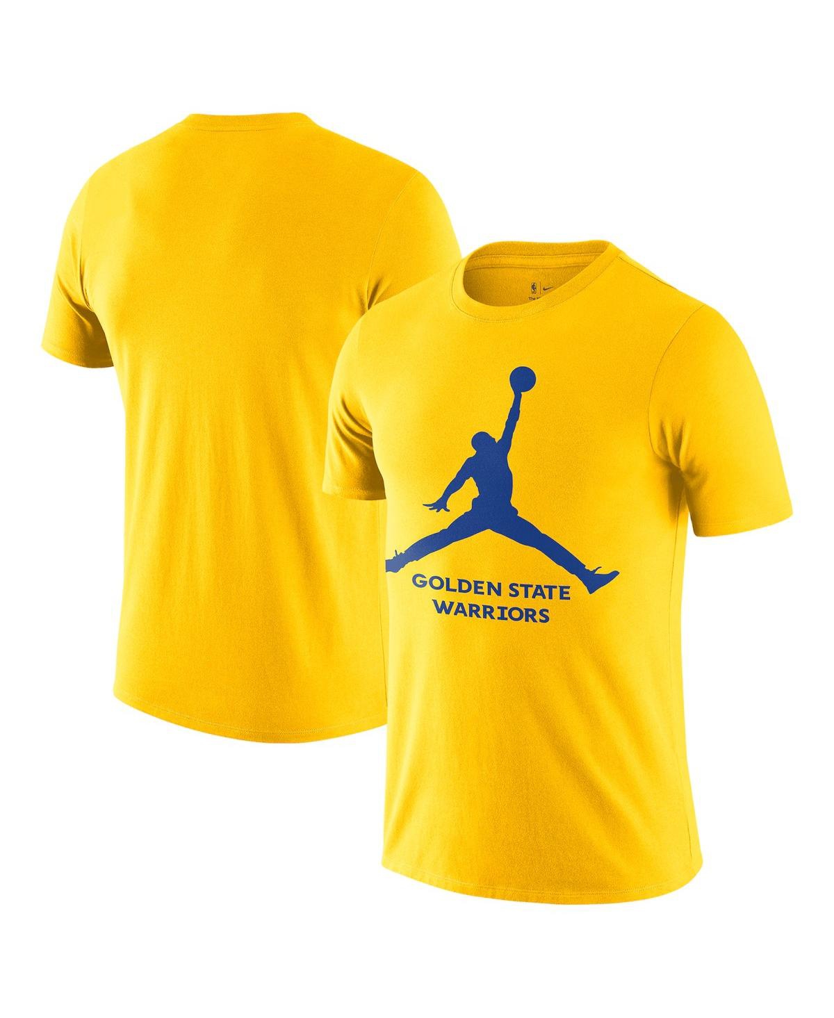 Jordan Nike Men's Gold Golden State Warriors Essential Jumpman T-shirt