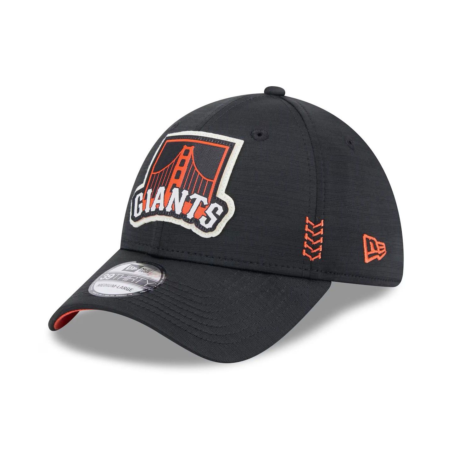 Мужской головной убор New Era Black San Francisco Giants 2024 Clubhouse 39THIRTY Flex Fit Hat — фото 1