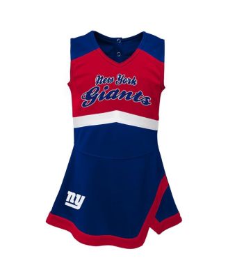 Girls Toddler Royal New York Giants Cheer Captain Dress with Bloomers