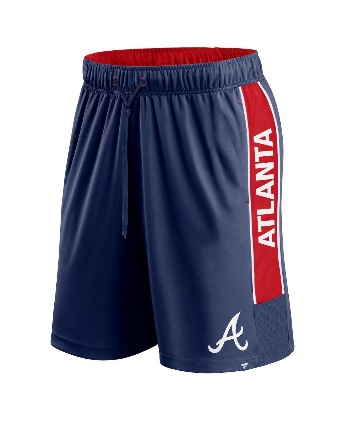 Fanatics Men'sAtlanta Braves Win The Match Defender Shorts - Navy, Red