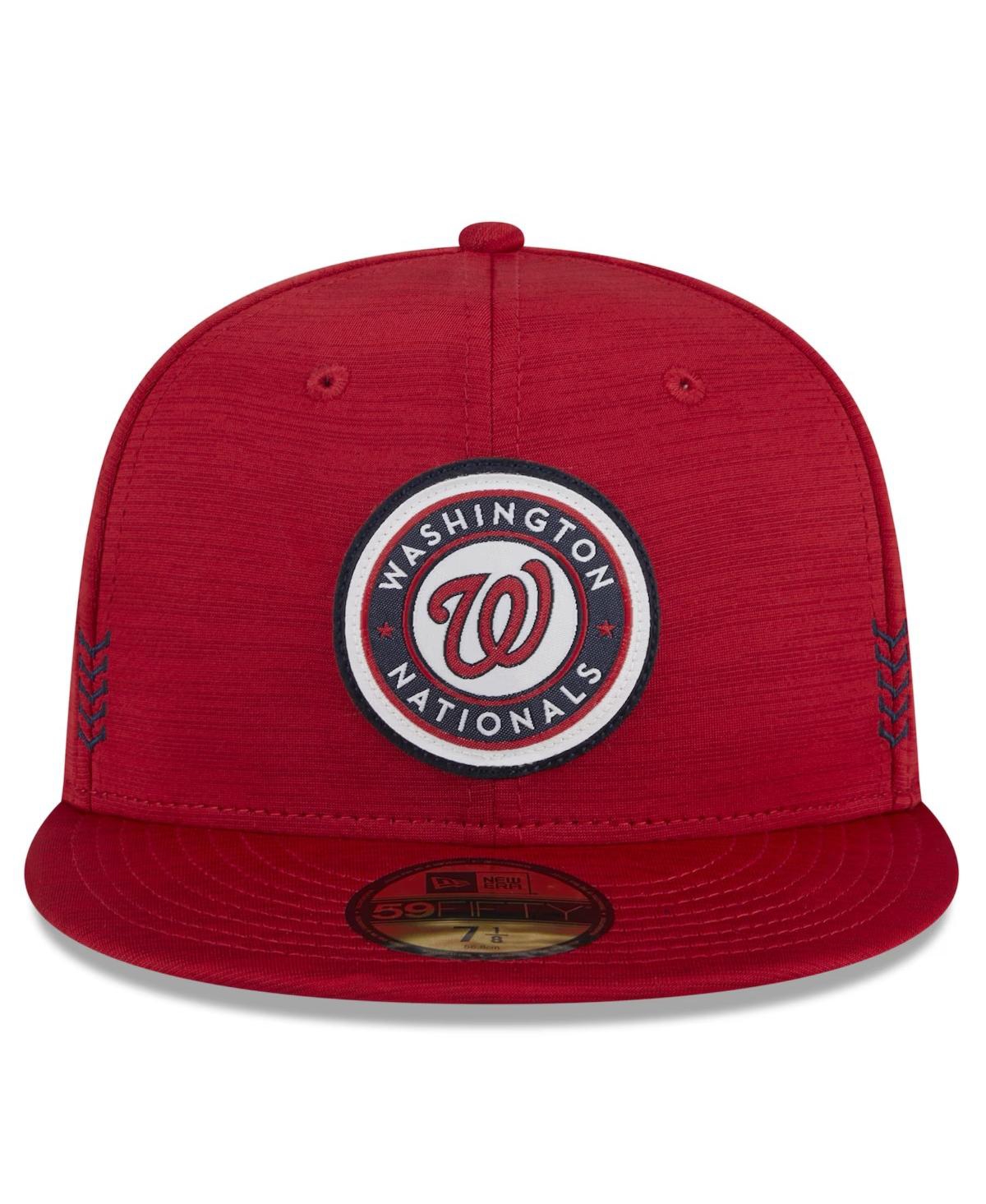 New Era Men'sWashington Nationals 2024 Clubhouse 59FIFTY Fitted Hat - Red
