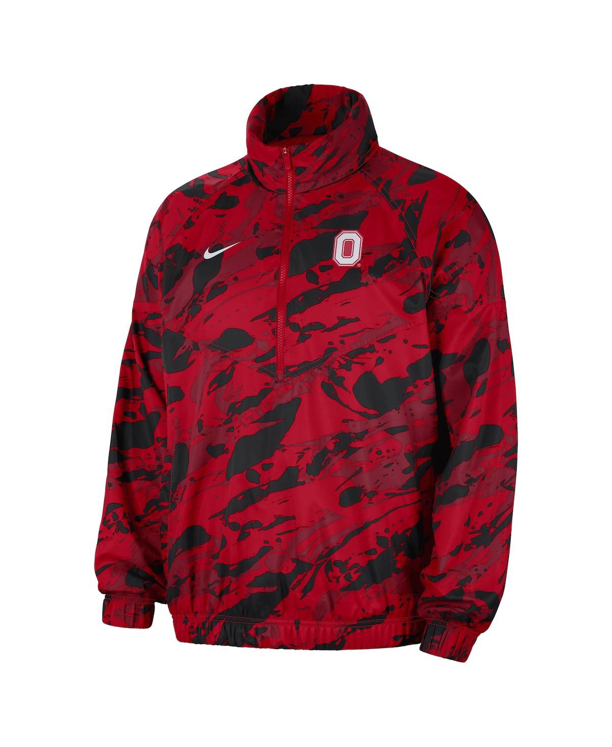 Shop Nike Men's Scarlet Ohio State Buckeyes Anorak Half-zip Jacket