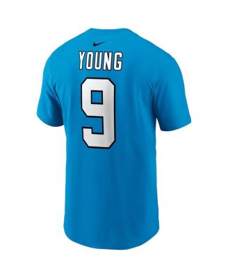 Men's Bryce Young Blue Carolina Panthers 2023 NFL Draft First Round Pick Player Name Number T-Shirt