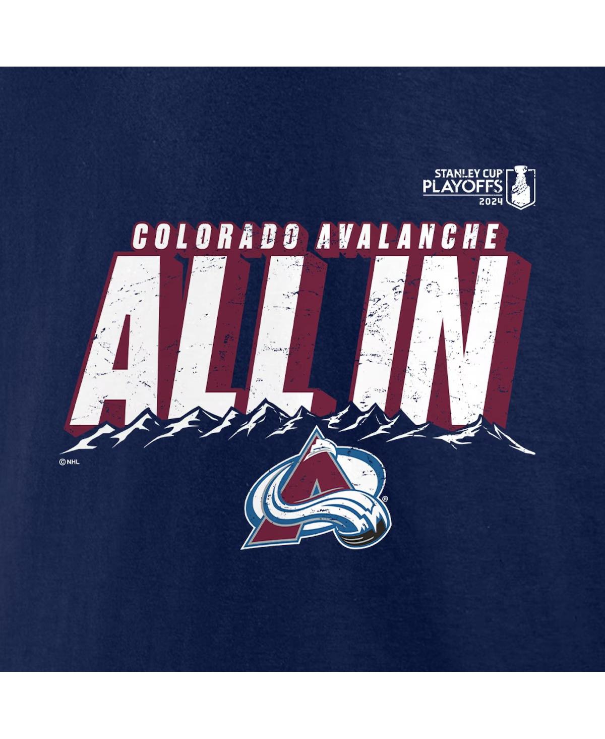 Fanatics Men's Navy Colorado Avalanche 2024 Stanley Cup Playoffs Slogan T-shirt In Navy