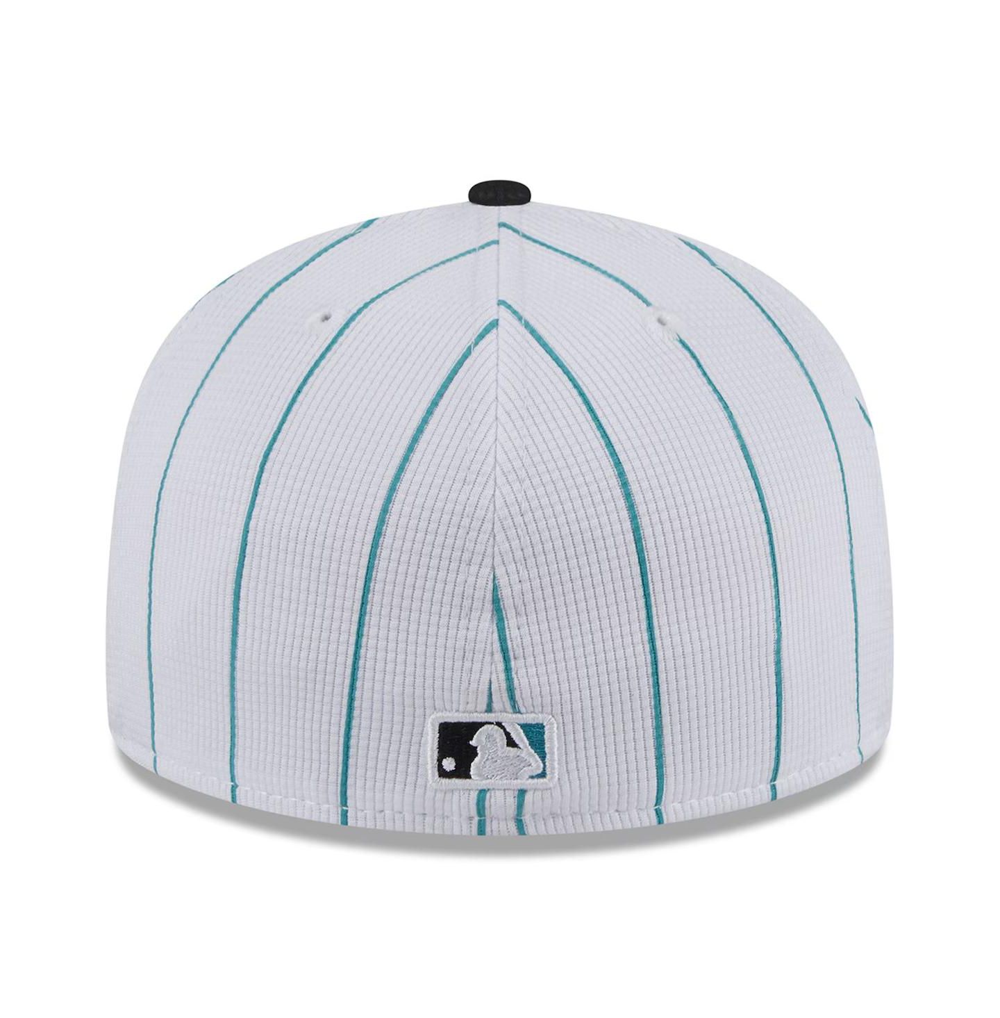 Мужская кепка New Era White Miami Marlins 2024 Batting Practice 59FIFTY Fitted Hat — фото 3