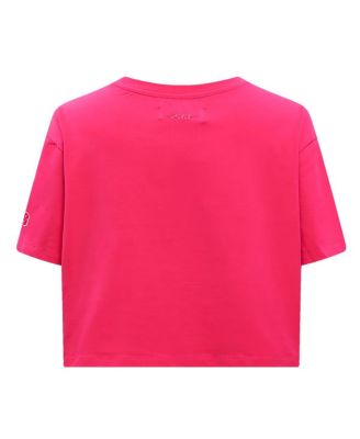 Women's Pink San Francisco Giants Triple Pink Boxy Cropped T-Shirt