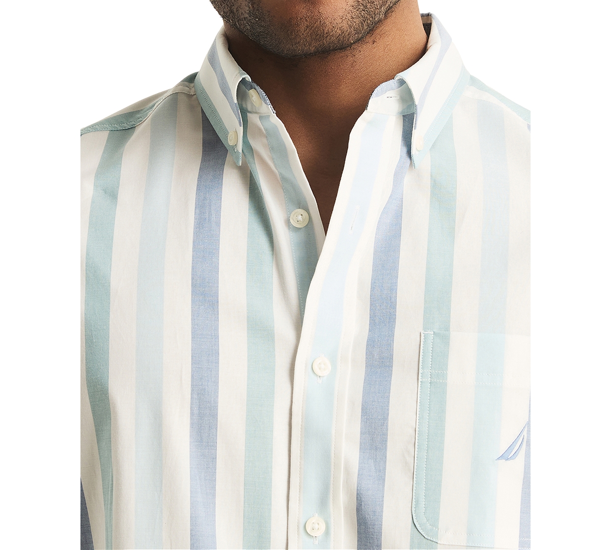 Nautica Men's Classic-Fit Stretch Stripe Button-Down Shirt