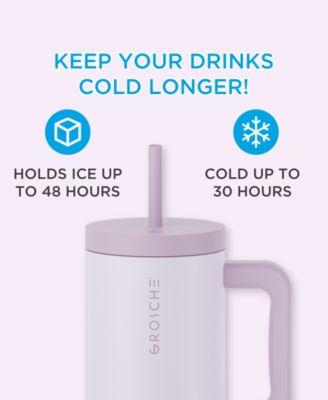 40oz Insulated Tumbler with Straw and Handle, 2pk