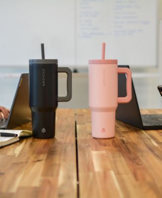 40oz Insulated Tumbler with Straw and Handle, 2pk