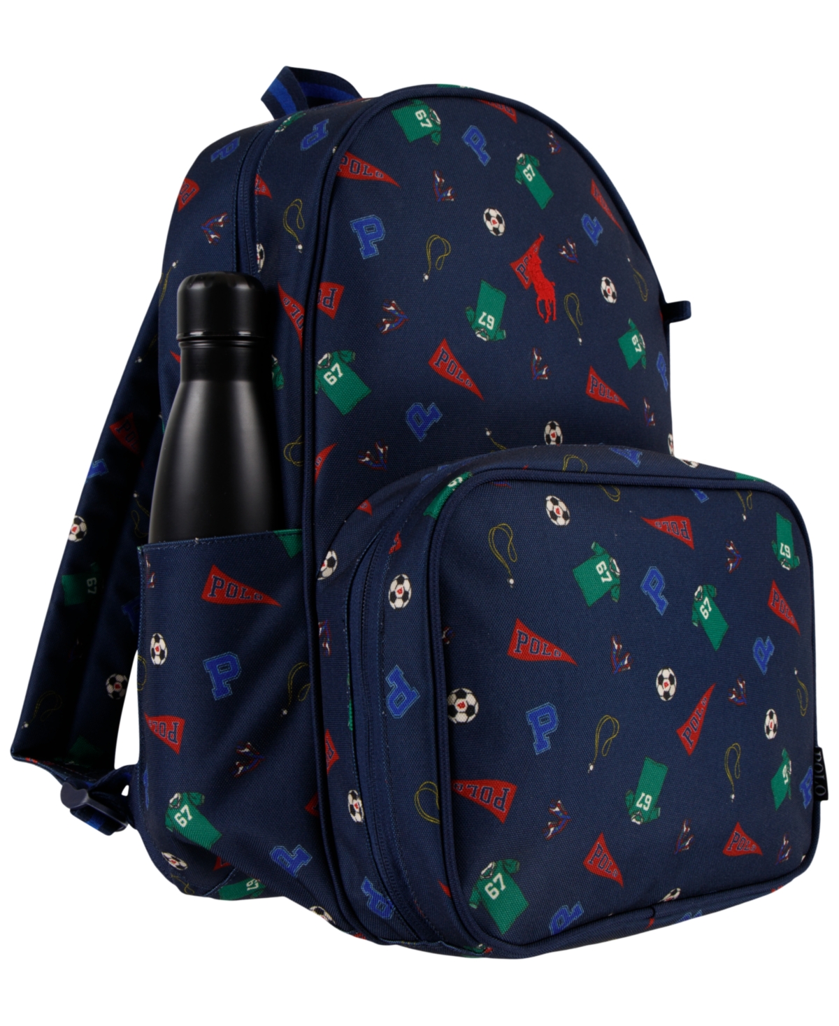 Polo Ralph Lauren Big Boys Backpack, Lunch Box and Pencil Case Combo Set, 3 Piece