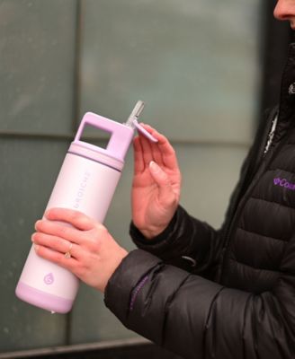 Alpine Flip 'N Sip Insulated, Leakproof Water Bottle with Straw, 20 OZ, 2pk