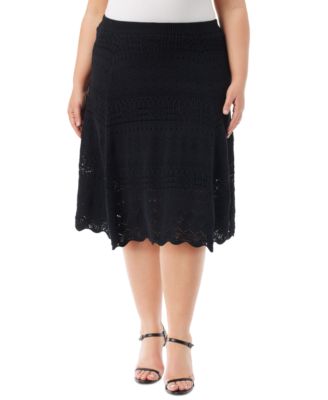 Jessica Simpson - Trendy Plus Size Noji Cotton Pointelle Maxi Skirt