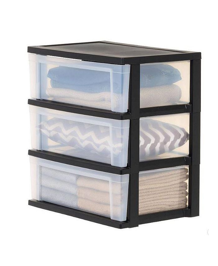 IRIS USA Wide 3 Drawer Plastic Storage Chests 2 Pack Macy's