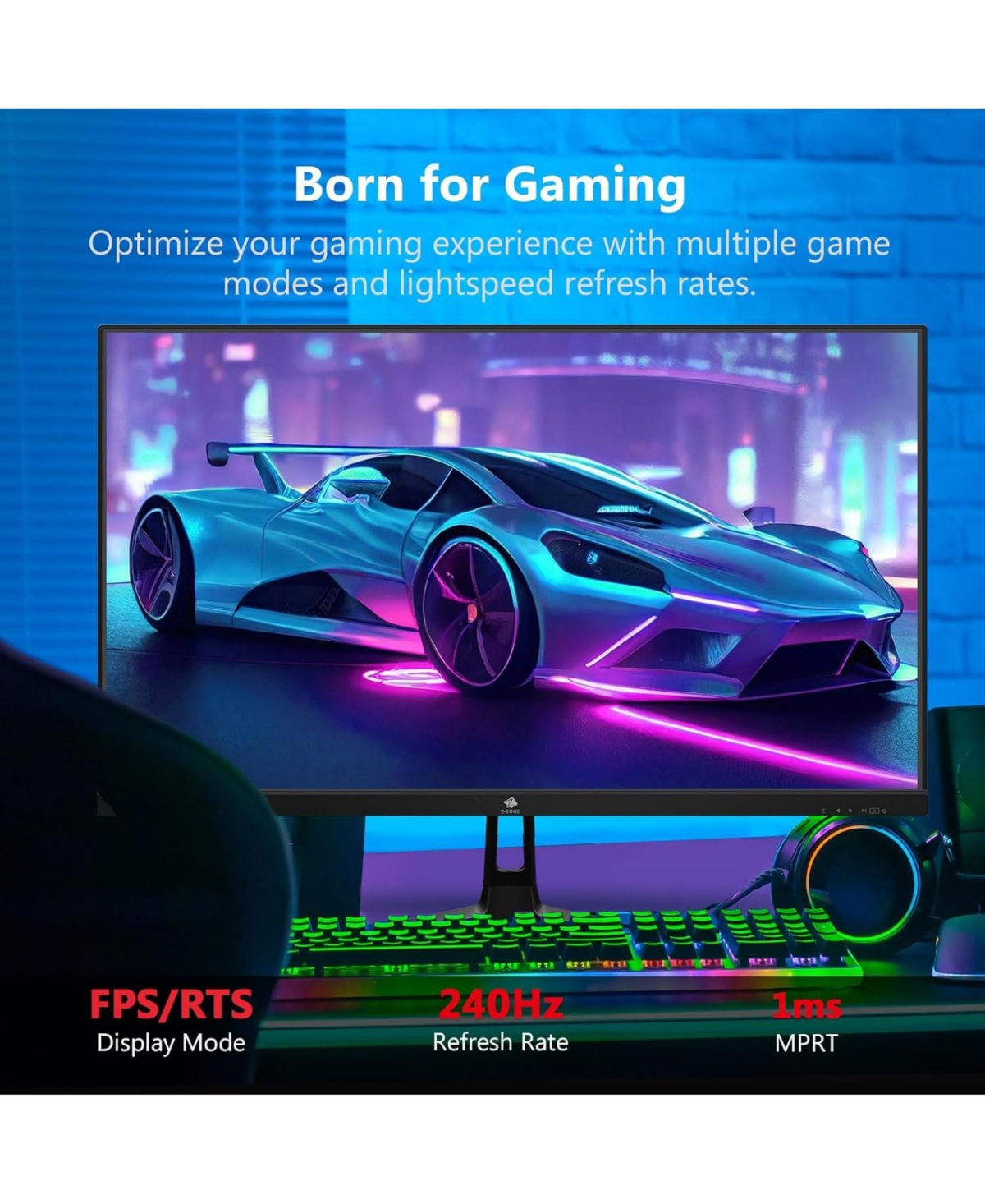 Z-edge inch 1080P Full Hd 240Hz 1ms Ips Gaming Monitor