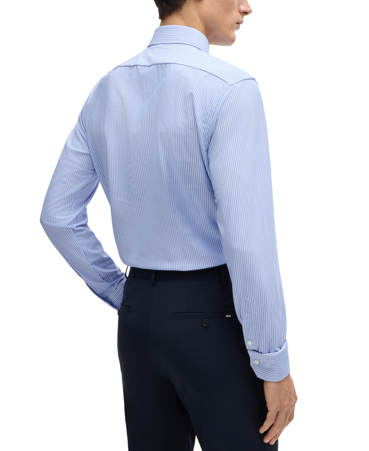 Boss by Hugo Boss Men's Regular-Fit Performance Dress Shirt -Pastel Blue