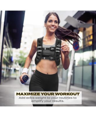 Weighted Workout Vest 8 LB, Strength Training Fitness Body Weight Vest