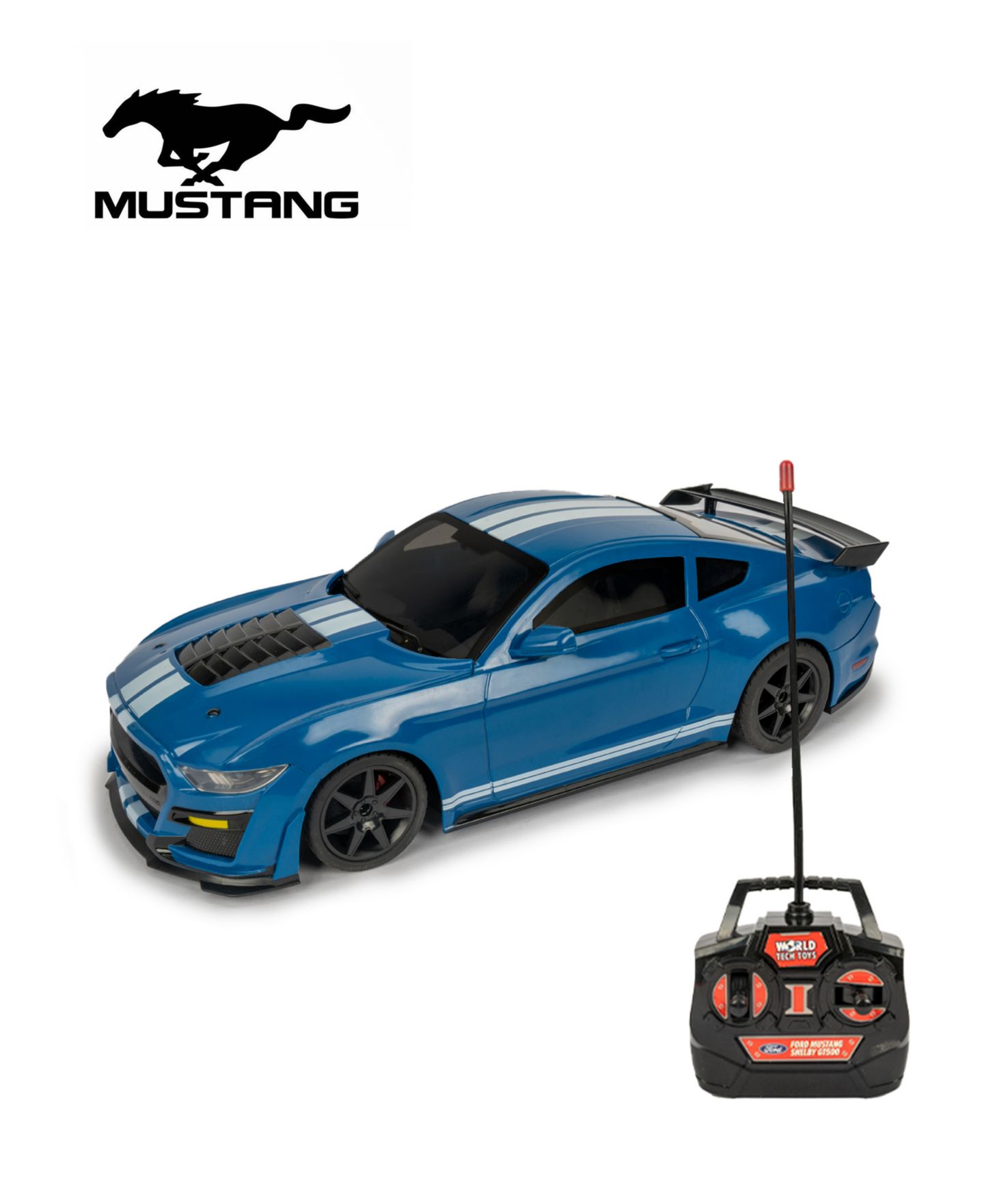 Детская игрушка World Tech Toys 1:14 Scale Ford Mustang Shelby GT500 Electric Full Function Remote Control Car — фото 1