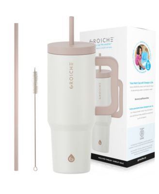 40oz Insulated Tumbler with Straw and Handle