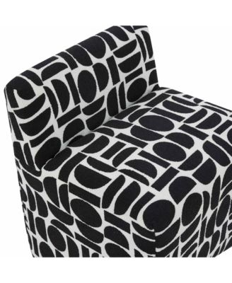 25" Geometric Jacquard Weave Stool