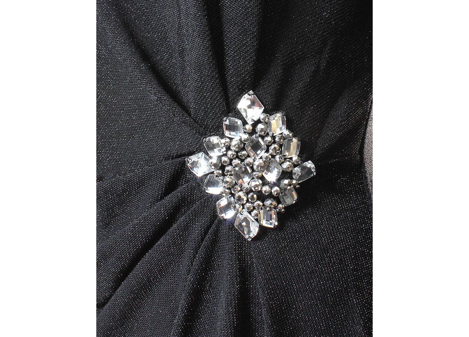 Women's Metallic-Knit Split-Sleeve Blouse
