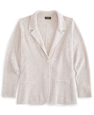 Plus Size 100% Cashmere Blazer, Macy's Exclusive