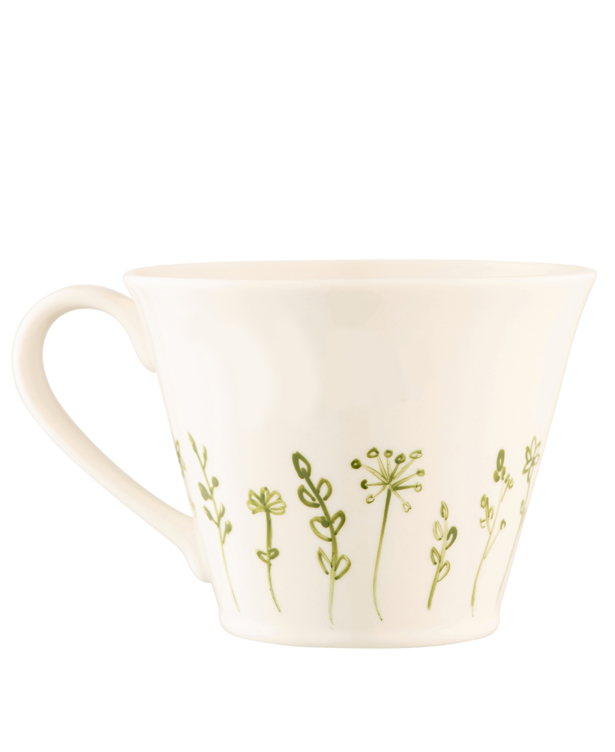 Flared Foral Mug - Ivory/ Multi