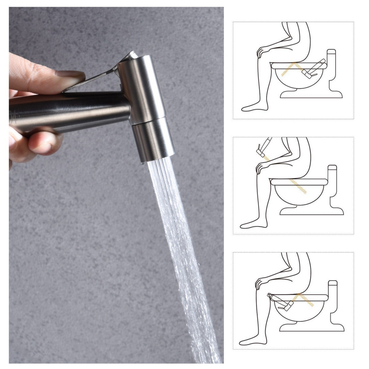 Streamdale Furniture Bidet Sprayer For Toilet, Handheld Cloth Diaper Sprayer