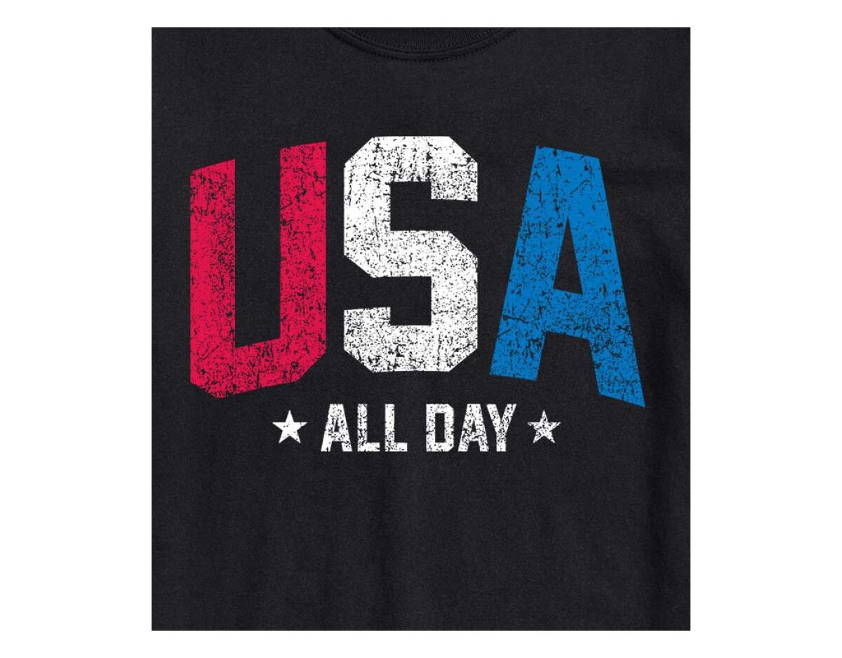 Good Vibes Llc Hybrid Apparel Trendy Juniors Usa Graphic Tee In Black