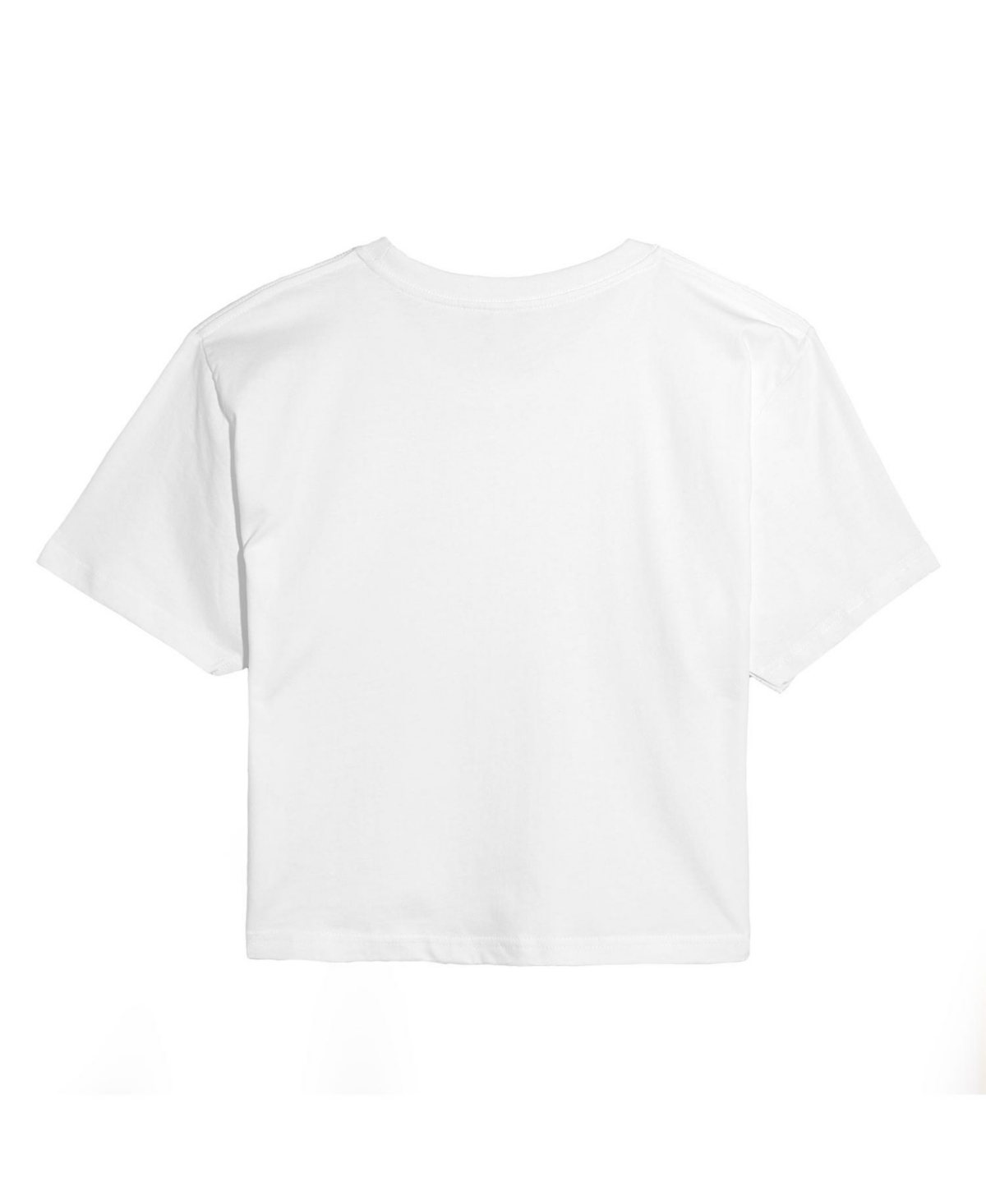 Good Vibes Llc Hybrid Apparel Trendy Juniors Flag Cropped Tee In White