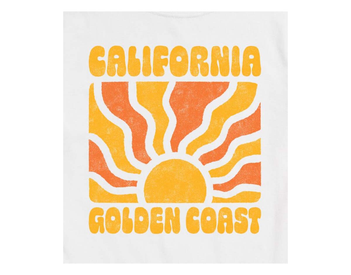 Good Vibes Llc Hybrid Apparel Trendy Juniors Cali Graphic Tee In White