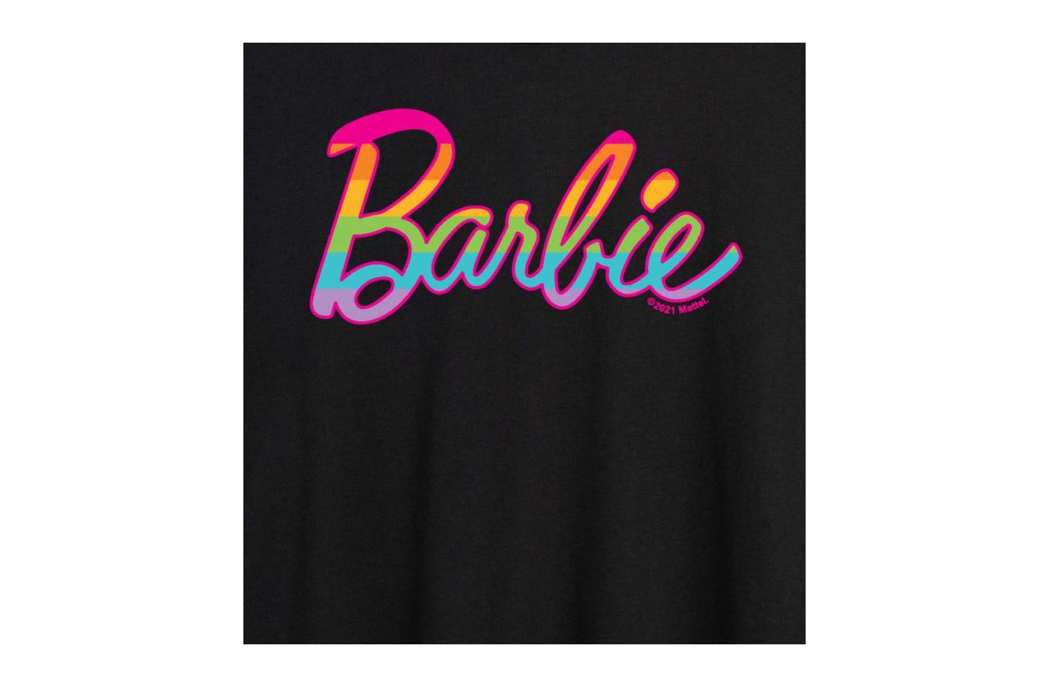 Trendy Juniors Barbie Rainbow Graphic Oversized Tee