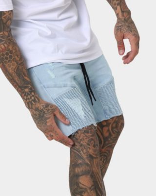 Men's United Distressed Biker Shorts